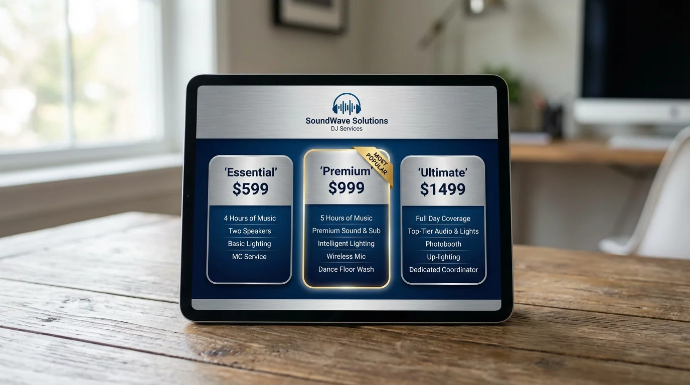 Package tiers that upsell